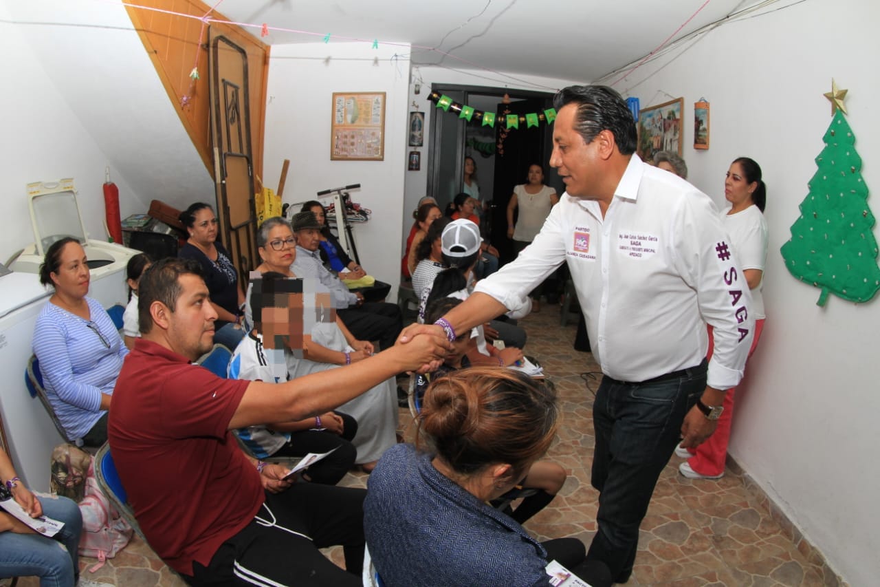 SAGA sé compromete a atender falta de seguridad y de servicios públicos eficientes en Apizaco